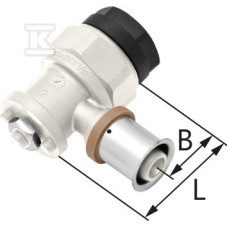 KAN-therm Отвод PPSU фиксируемый Press с пресс-кольцом, с короткой полимерной заглушкой 20x2 (1009285013)