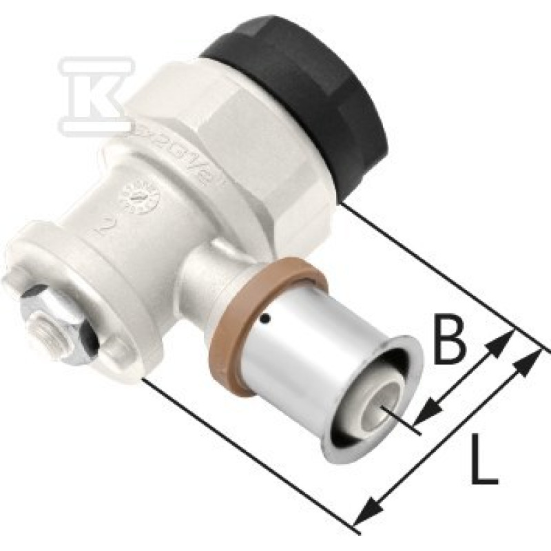 KAN-therm Отвод PPSU фиксируемый Press с пресс-кольцом, с короткой полимерной заглушкой 20x2 (1009285013)