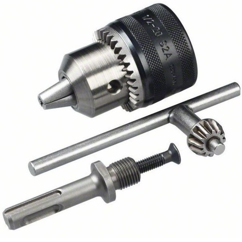 BOSCH Комплект для кріплення свердл на перфоратор, патрон+перехідник+ключ (2607000982)