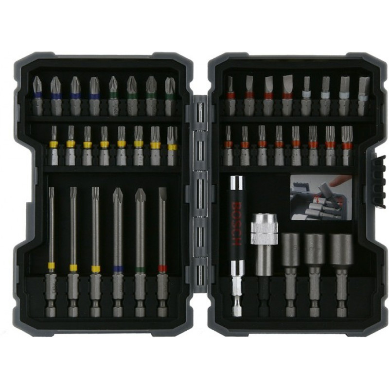 BOSCH Набір біт Colored PromoLine, з тримачем 43 шт. (2607017164)