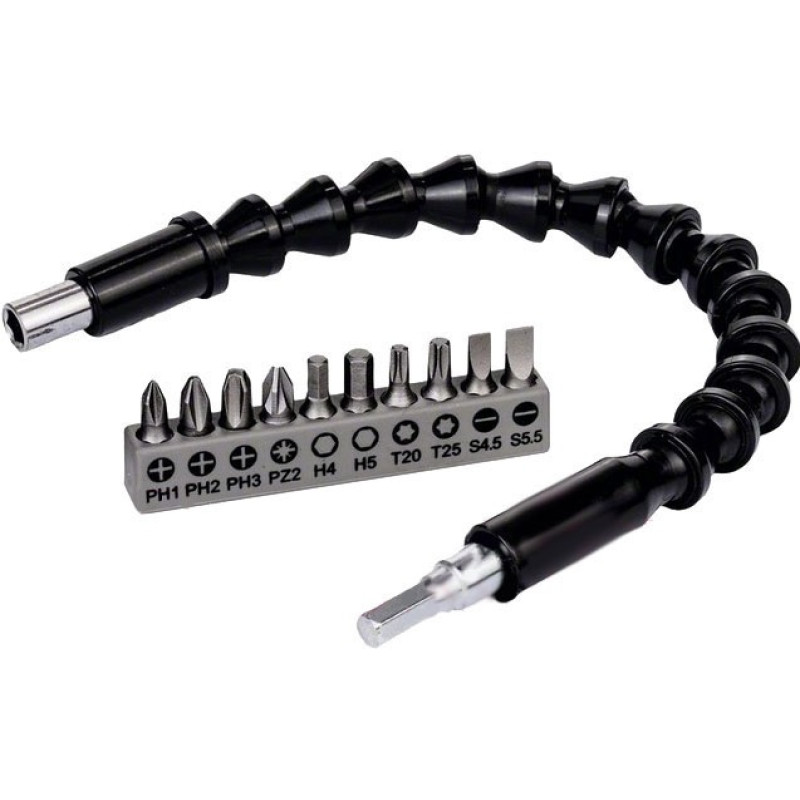 BOSCH Набір біт 10 шт з гнучким подовжувачем 300мм (2608522377)