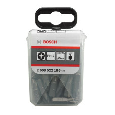 BOSCH Насадка для загвинчування Extra-Hart PH2, 25мм, 25шт (2608522186)