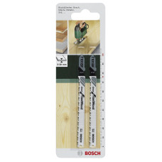 BOSCH Полотно пиляльне для електролобзика BiM по дереву, T 101 BF, 2.7х100мм, 2шт (2609256728)