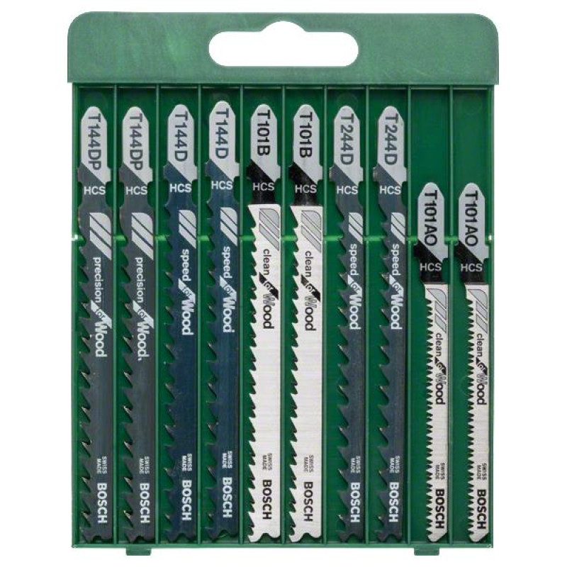 BOSCH Набір пилочок для лобзикових пил, по металу, 10од (2609256744)