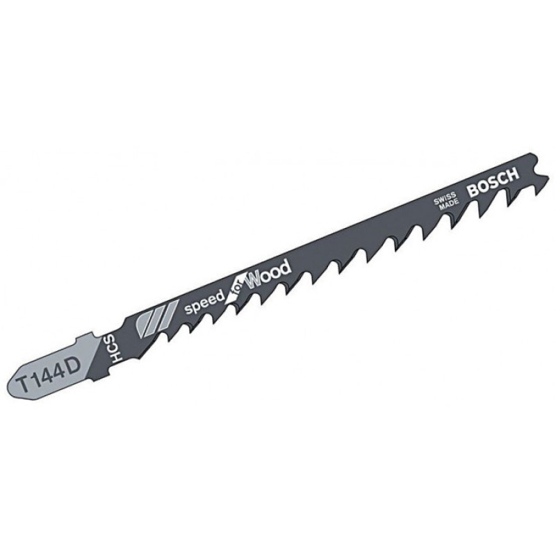BOSCH Полотно пиляльне для електролобзика HSC по дереву, T 144 D, 4-5.2х100мм, 2шт (2609256718)
