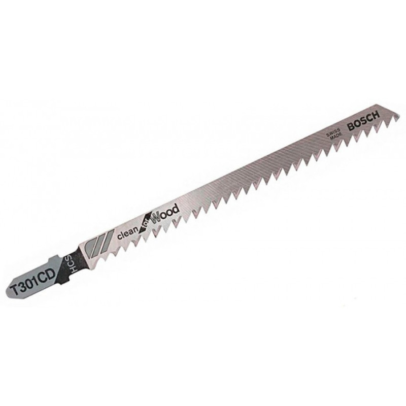 BOSCH Полотно пиляльне для електролобзика HSC по дереву, T 301 CD, 3х116мм, 2шт (2609256725)