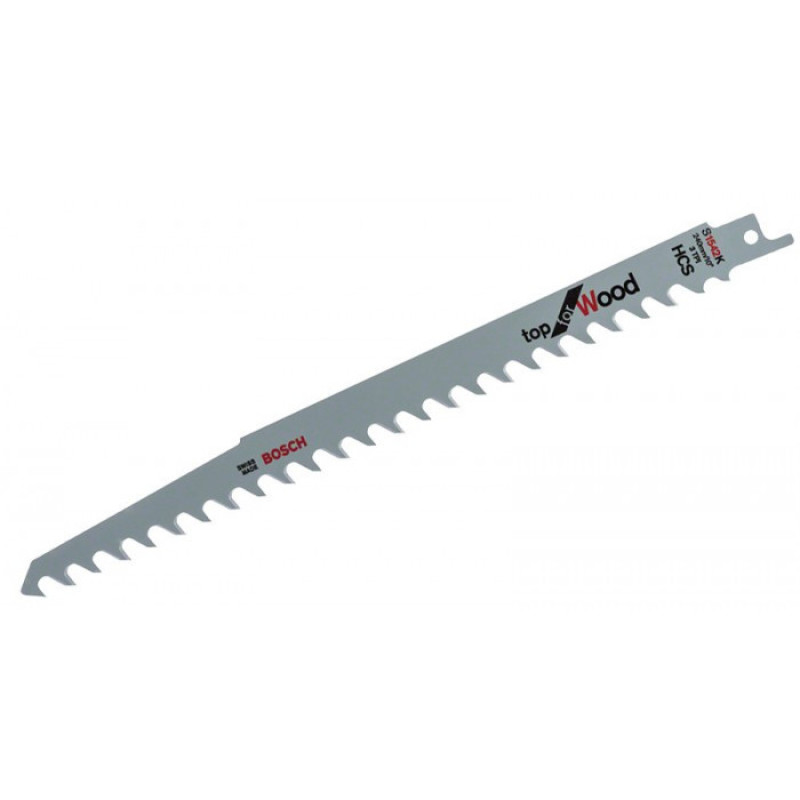 BOSCH Полотно пиляльне для шабельної пилки по дереву, S 1542 K, 3TPI, 2шт (2608650681)