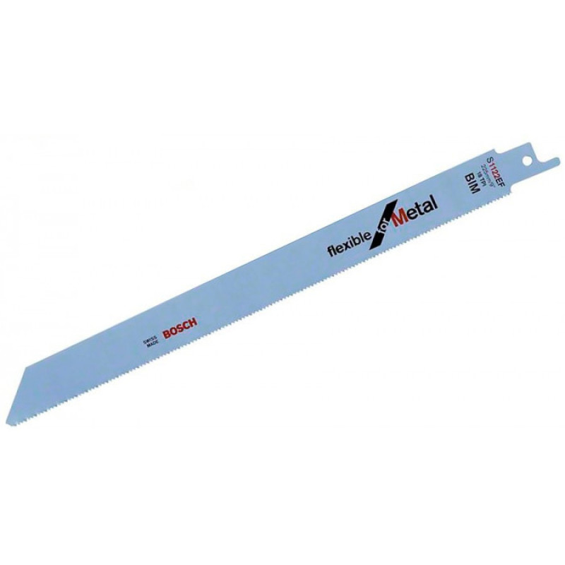BOSCH Полотно пиляльне для шабельної пилки по металу, S 1122 EF, 18TPI, 2шт (2608656042)