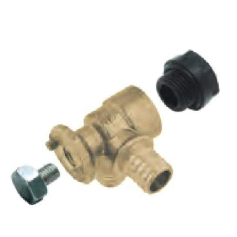 KAN-therm Трійник фіксований кутовий Push, з короткою полімерною заглушкою 18х2/18х2 G1/2 (1109285020)