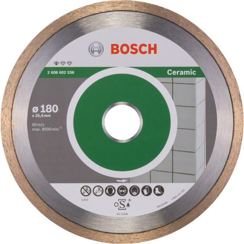BOSCH Алмазний диск Standard for Ceramic 180-25.4 (2608602536)