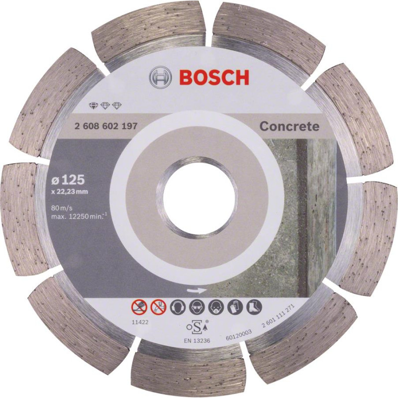 BOSCH Диск алмазний Standard for Concrete 125-22.23, по бетону (2608602197)
