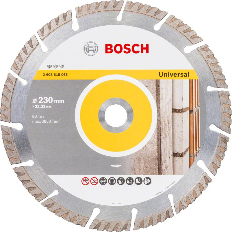 BOSCH Диск алмазний Stf Universal 230-22.23, по бетону (2608615065)