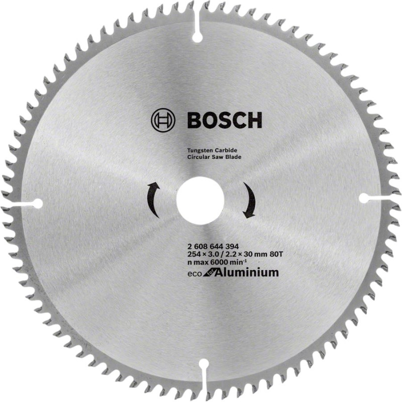 BOSCH Диск пиляльний Eco for Aluminium 254x30-80T (2608644394)