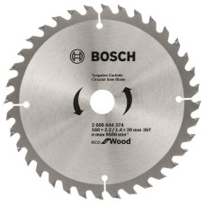 BOSCH Диск пиляльний Eco for Wood 160x2.2x20-36T (2608644374)