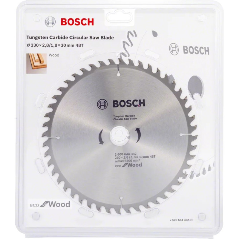 BOSCH Диск пиляльний Eco for Wood 230x30-48T (2608644382)