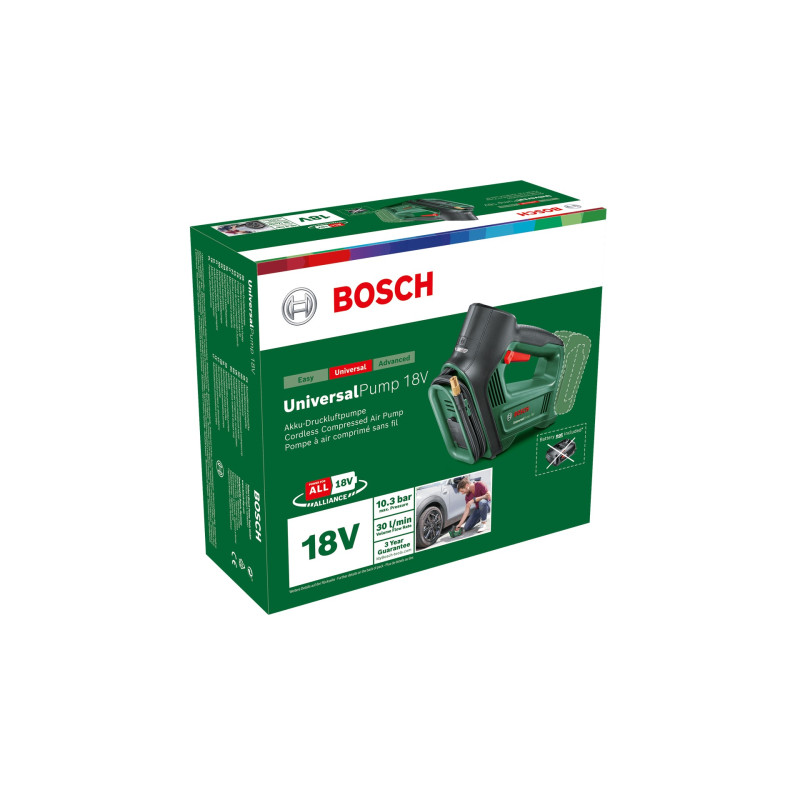 BOSCH Компресор автомобільний акумуляторний UniversalPump, 18 В, без АКБ та ЗП (0603947100)