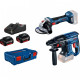 BOSCH Набір із двох акумуляторних інструментів 18В перфоратор GBH 180-LI шліфмашина кутова GWS 180-LI акб 2х4А·год сумка (0615990N05)