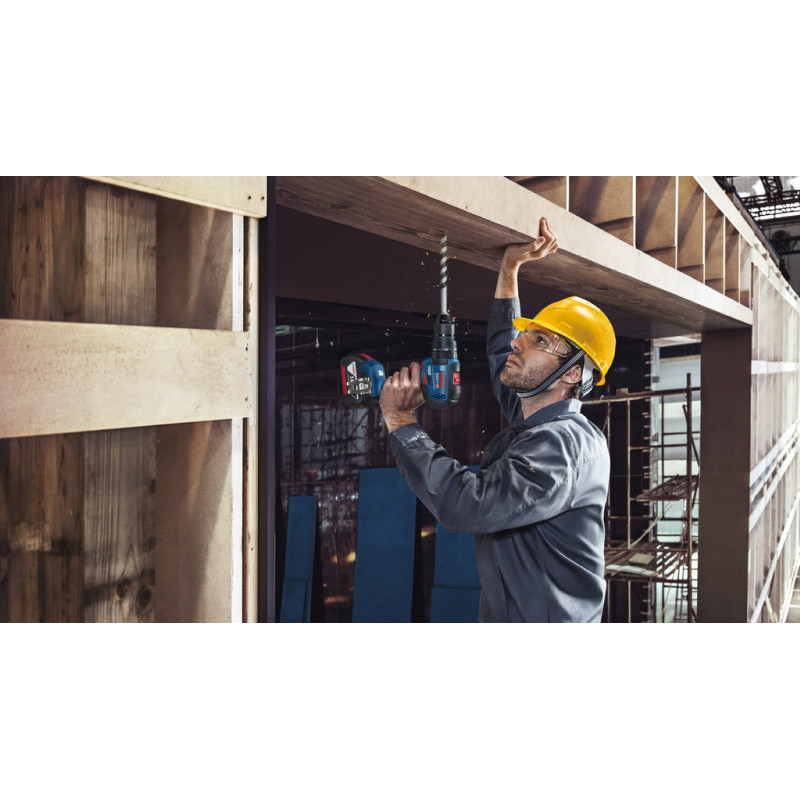 BOSCH Набір із двох акумуляторних інструментів 18В шліфмашина кутова GWS180-LI дриль-шурупокрут GSB 18V-50 зарядний пристрій акб 2х4А·год (0615990M8S)