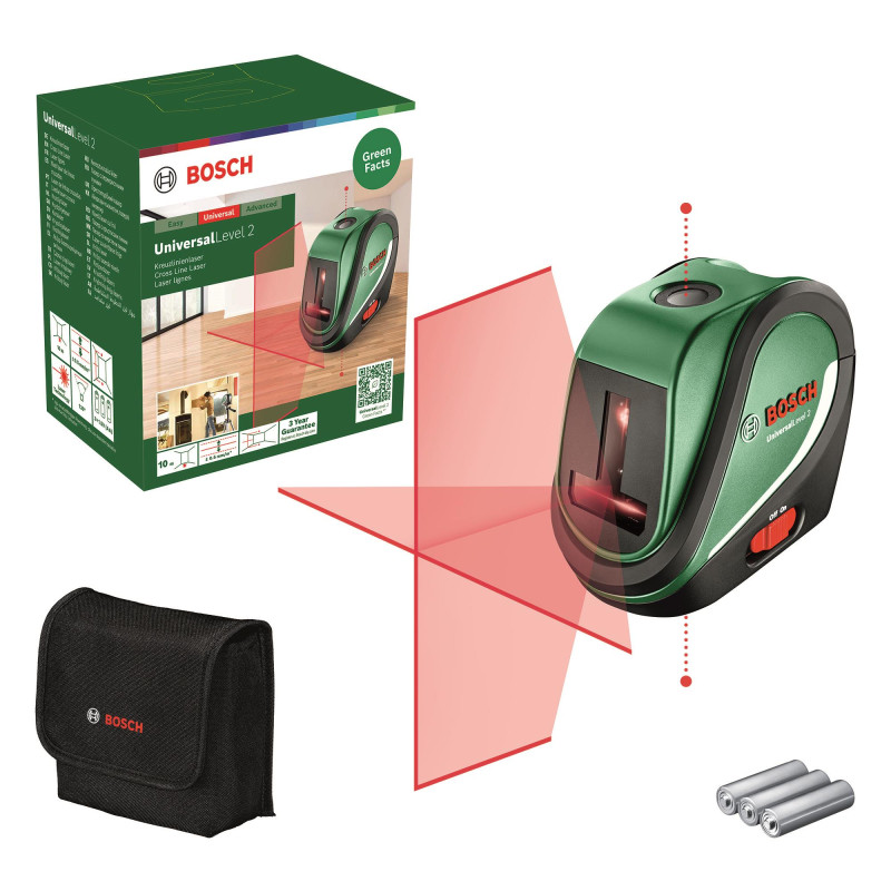 BOSCH Нівелір лазерний UniversalLevel2, до 10м, 0.5мм/м, 0.46кг (0603663802)