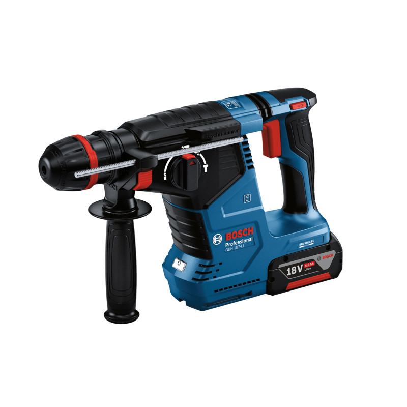 BOSCH Перфоратор GBH 187-LI ONE Chuck акумуляторний, 2*18 В 5 Аг, с 2 акб GBA 18V 5.0Ah, 2.4 Дж, 980 об/хв, 2.9 кг (0611923121)