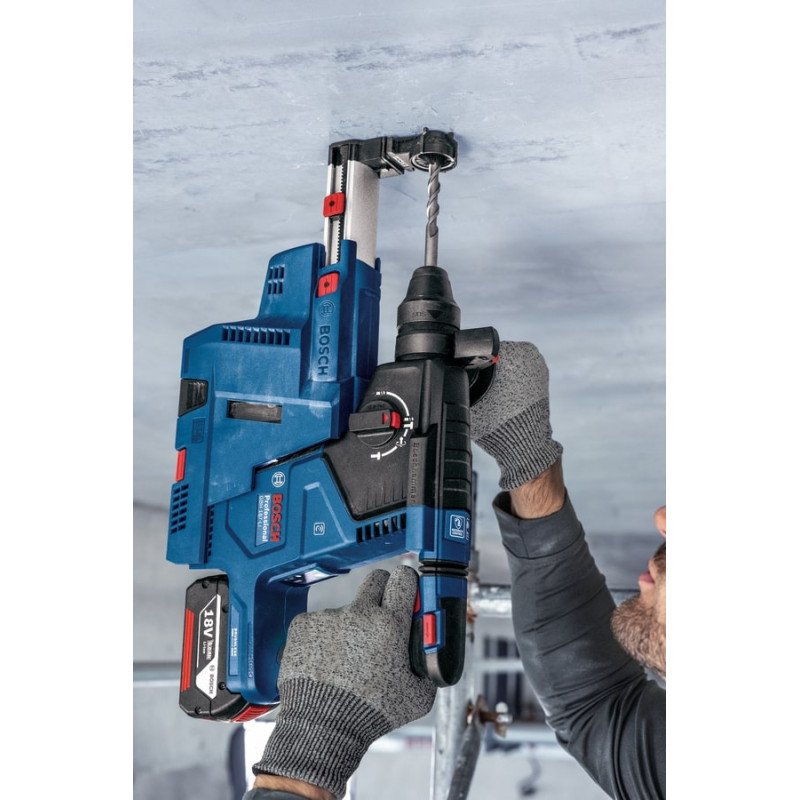 BOSCH Перфоратор GBH 187-LI Professional акумуляторний, 2*18 В 5 Аг, SDS-Plus, 2.4 Дж, 980 об/хв, кейс, 2.9 кг (0611923021)