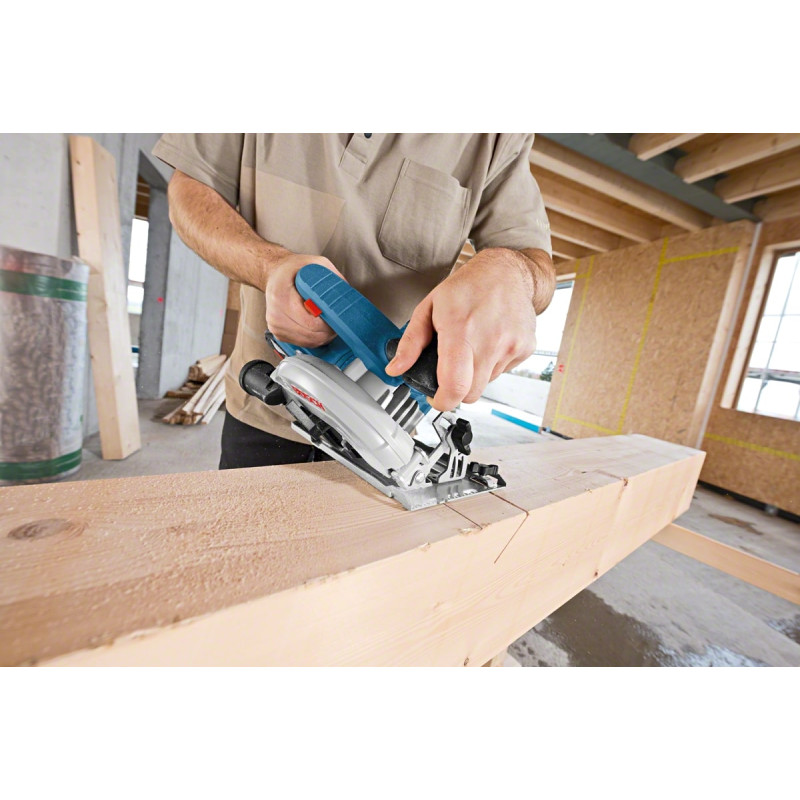 BOSCH Пила циркулярна Professional GKS 18V-57, 18 В, диск 164 мм, 3400 об/хв, 3.4 кг (06016A2200)