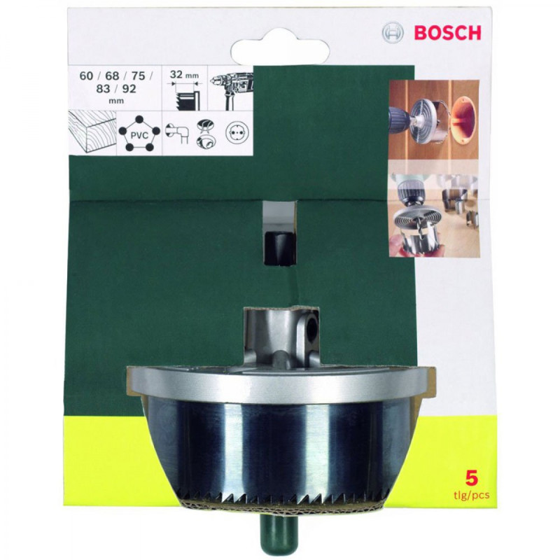 BOSCH Набір коронок 60-92 мм, 5 шт. (2607019451)