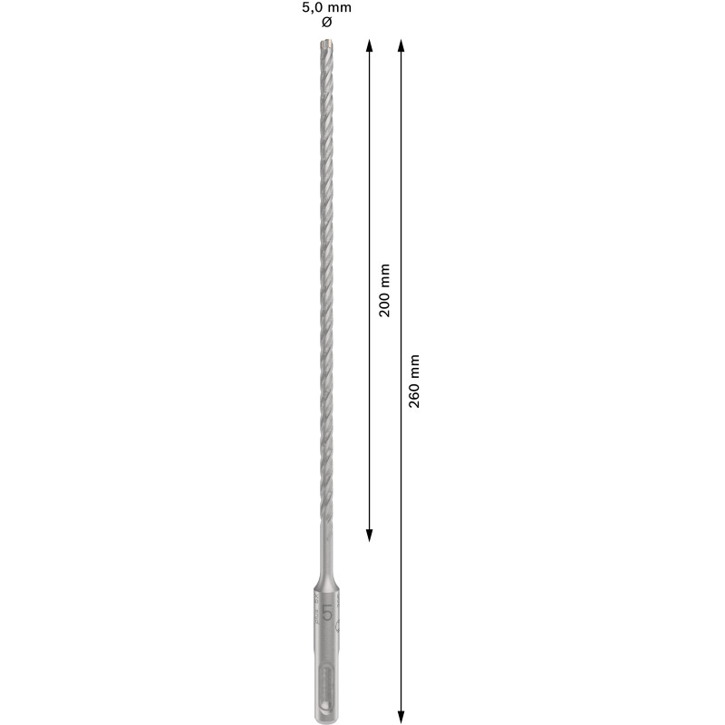 BOSCH Бур по бетону SDS-Plus-5X, 5x200x260мм (2608836606)