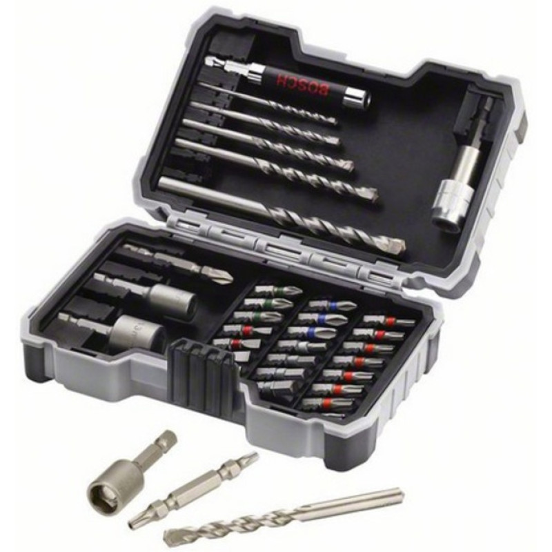 BOSCH Набiр свердел та насадок для загвинчування, 35 шт. (2607017326)