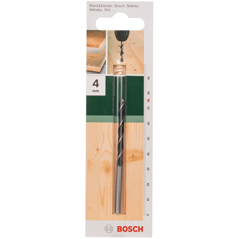 BOSCH Свердло по дереву спіральне 4x45мм (2609255201)
