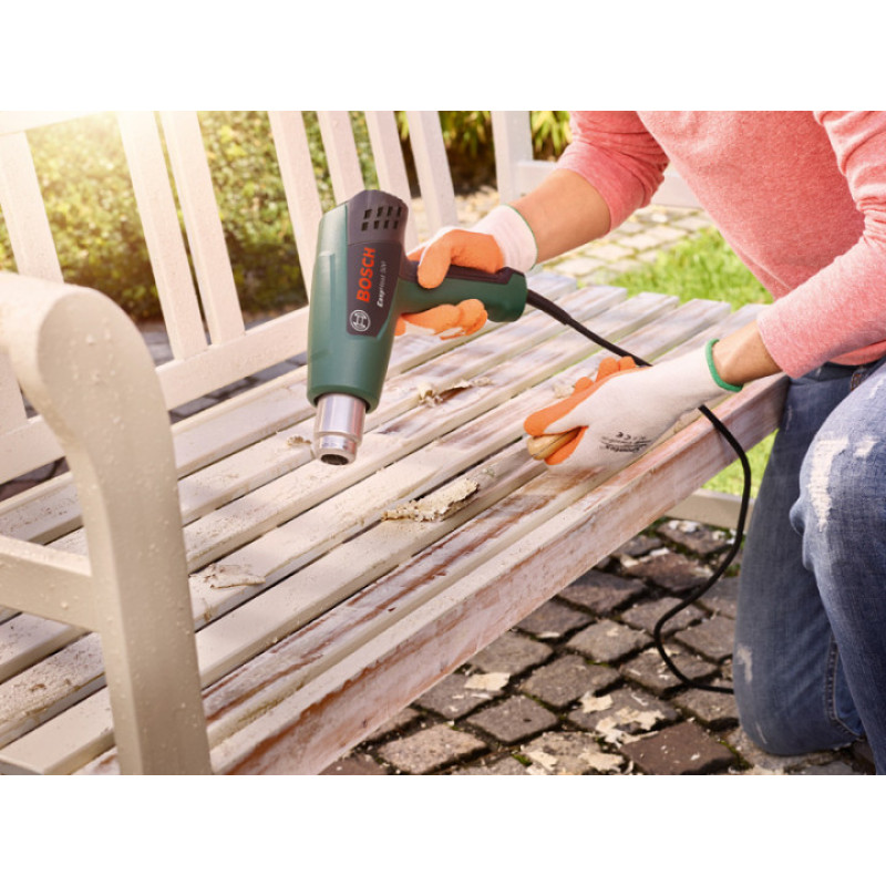 BOSCH Фен будівельний EasyHeat 500, 1600Вт, 300/500°C, 240/450л•хв, 0.89кг (06032A6020)