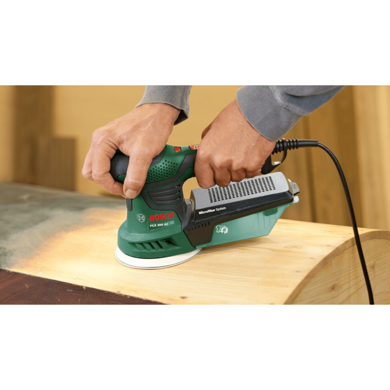 BOSCH Шліфмашина ексцентрикова PEX 300 AE 200Вт 125мм 4000-24000об·хв 1.5кг (06033A3000)