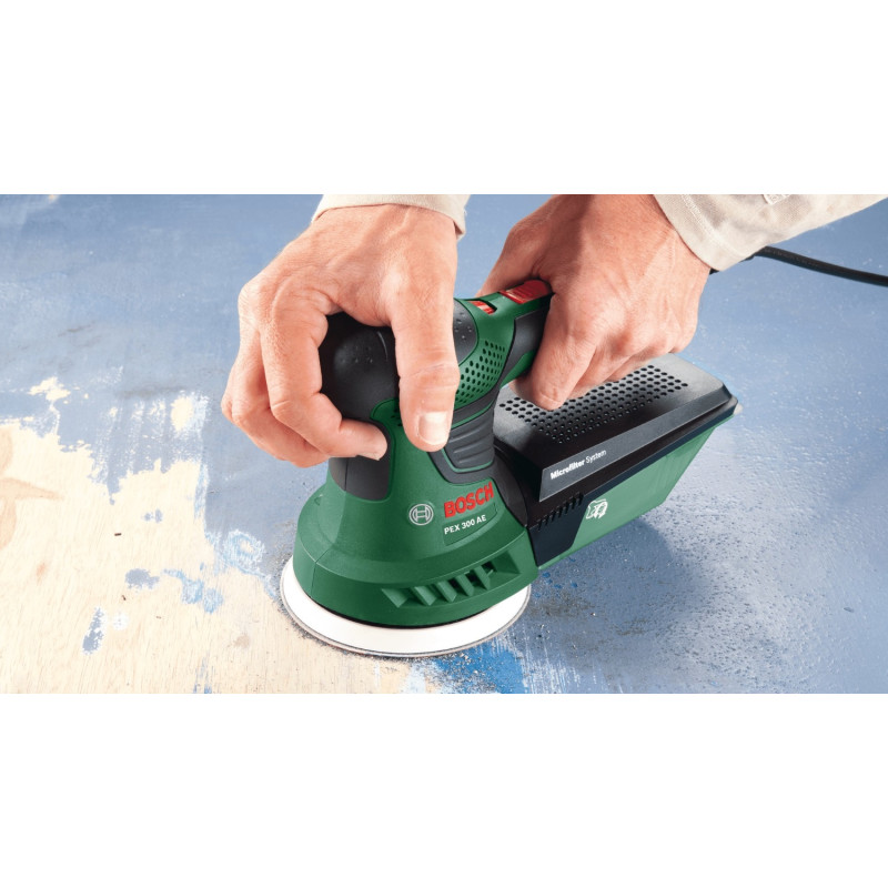 BOSCH Шліфмашина ексцентрикова PEX 300 AE 200Вт 125мм 4000-24000об·хв 1.5кг (06033A3000)