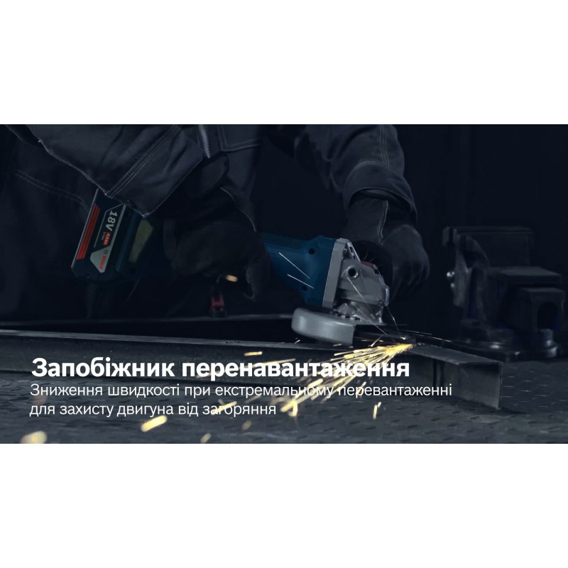 BOSCH Шліфмашина кутова акумуляторна Professional GWS 180-LI (06019H9021)