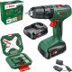 BOSCH Шурупокрут-дриль акумуляторний EasyImpact 18V-40 18В 2х2А·год 20·38Нм 0-430·0-1630об·хв кейс ЗП набір з 34 предметів (АС Xline) 1.4кг (06039D8109)