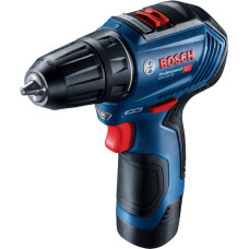 BOSCH Шурупокрут-дриль акумуляторний GSR 12V-30, 12В 2x2.0 Аг, 30Нм, 20+1, 420/1600об/хв, безщітковий, 0.78кг (06019G9000)