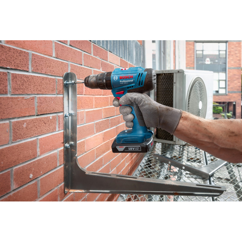 BOSCH Шурупокрут-дриль ударний акумуляторний GSB 183-LI 18В 2х2А·год 21-56Нм 374-1815об·хв кейс 1.2кг (06019K9100)