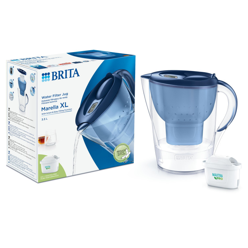 Brita Фільтр-глечик Marella XL Memo MXPro 3.5л (2л очищеної води) синій (1052780)