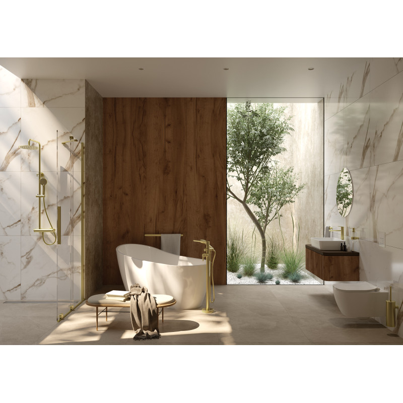 Deante Дозатор для мила, настінний Round, 200мл, брашоване золото (ADR_R421)