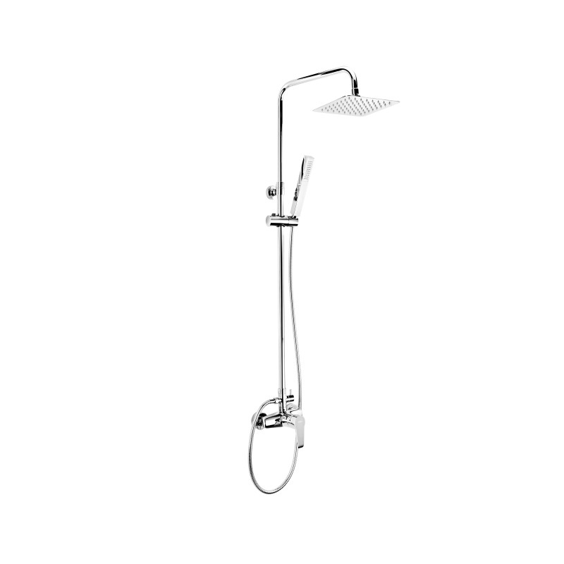 Deante Душова система Corio зі змішувачем, душ - 1 функц., кріпл. - на стійці, хром (NAC_01PM)