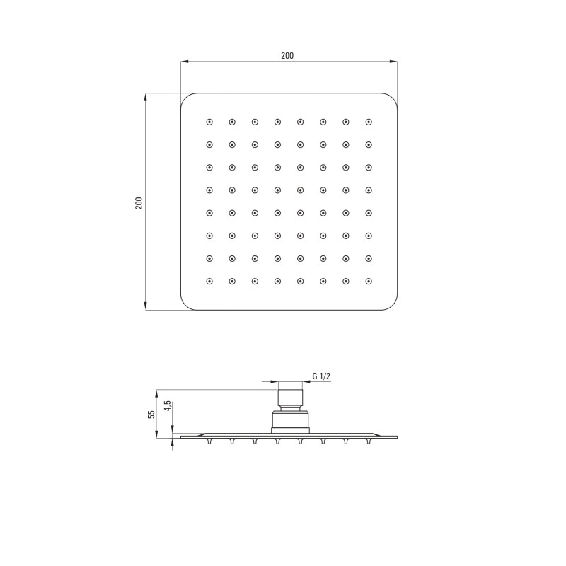 Deante Душова система Corio зі змішувачем, душ - 1 функц., кріпл. - на стійці, хром (NAC_01PM)