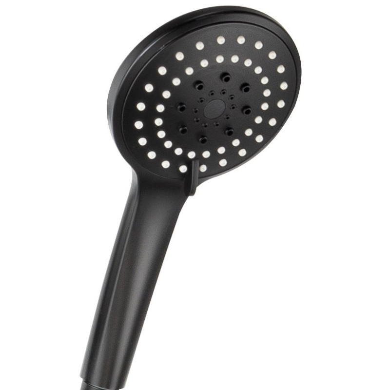 Deante Душова система Jasmin зі змішувачем-термостатом для душу, душ - 3 функц., кріпл. - на стійці, чорний (NAC_N4GT)