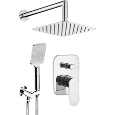 Deante Душевий набір Alpinia зі змішувачем, верхній душ, лійка, кріпл. - прихованого монтажу, хром (NAC_09LP)
