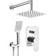 Deante Душевий набір Alpinia зі змішувачем, верхній душ, лійка, кріпл. - прихованого монтажу, хром (NAC_09LP)