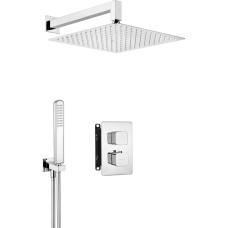 Deante Душевий набір Box з термостатичним змішувачем, верхній душ квадрат., лійка, кріпл. - прихованого монтажу, хром (BXYZ0ECT)