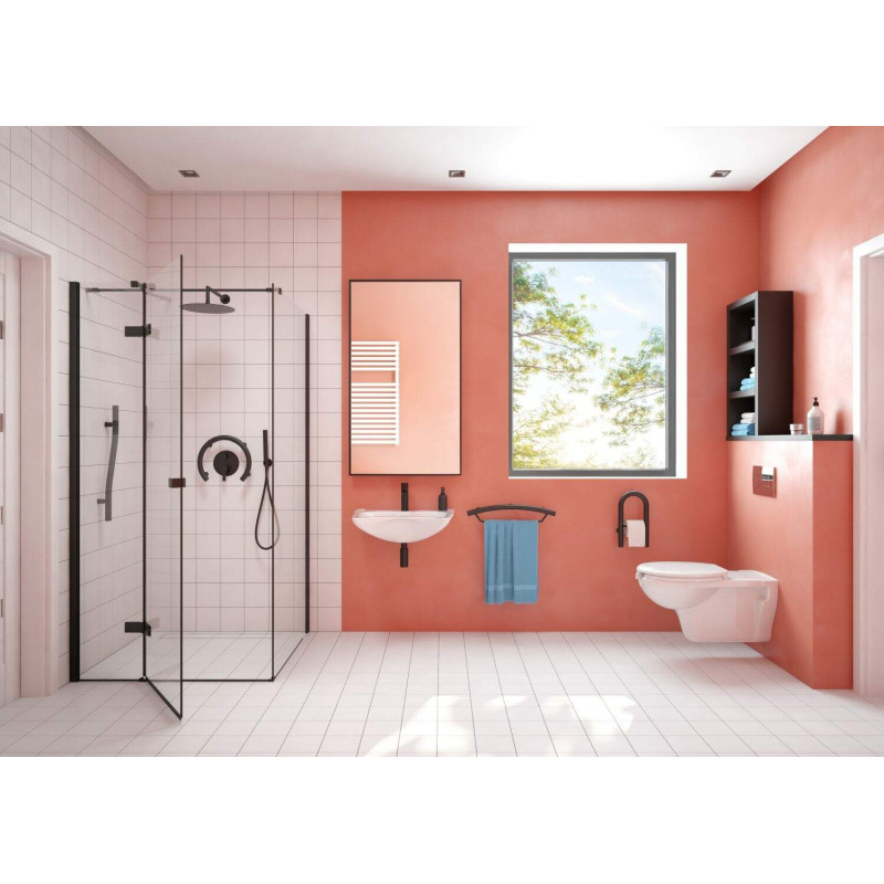 Deante Змішувач для раковини Arnika,довж. виливу - 118мм, неповоротний, 1 важіль, чорний (BQA_N21M)