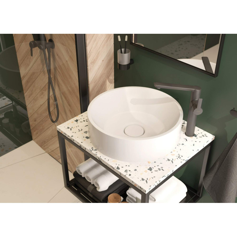 Deante Змішувач для раковини Arnika,довж. виливу - 172мм, поворотний, 1важіль, титан (BQA_D21K)