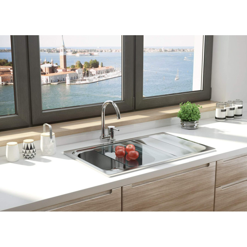 Deante Змішувач для кухні Aster, довж.виливу - 184мм, складний, 1важіль, хром (BCA_061M)