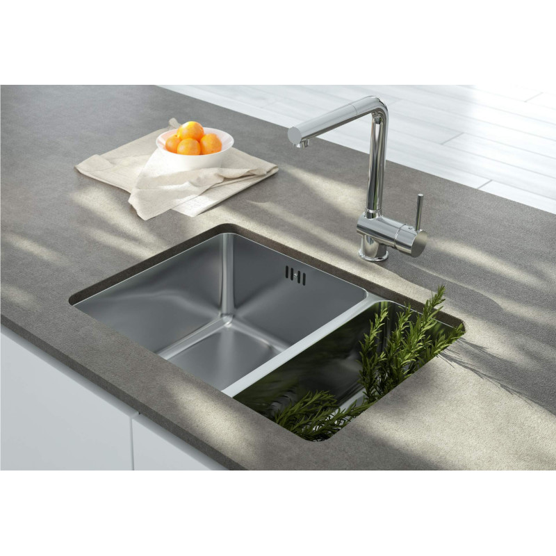 Deante Змішувач для кухні Aster, довж.виливу - 209мм, витяжний, 1важіль, хром (BCA_073M)