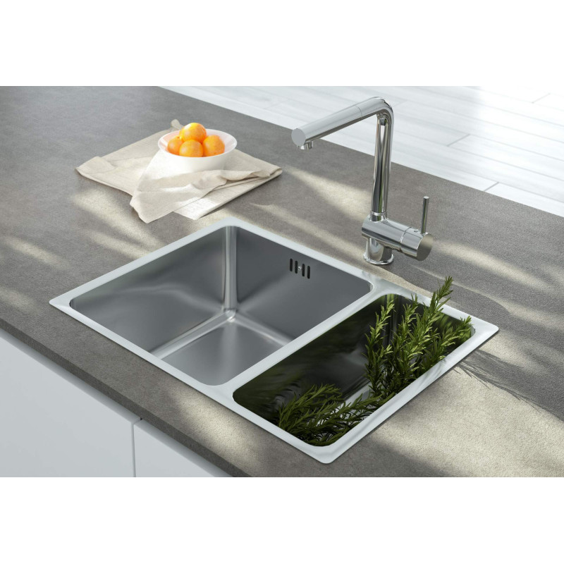 Deante Змішувач для кухні Aster, довж.виливу - 209мм, витяжний, 1важіль, хром (BCA_073M)